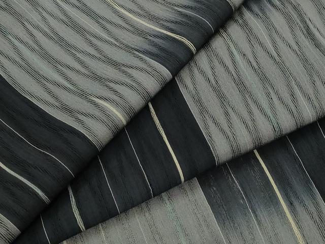 平和屋着物＊夏物　お召　紋紗　間道　正絹　逸品　AABL1501st