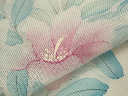 平和屋着物＊夏物　訪問着　絽　手描き　草花文　正絹　逸品　AABL1504st