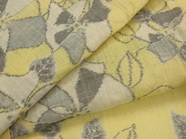 平和屋着物＊夏物　本場小千谷ちぢみ　舞花文　麻　逸品　AABL1506st