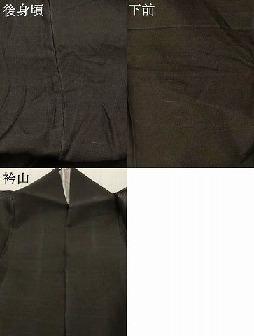 平和屋着物＊夏物　訪問着　総刺繍　紗紬　幾何学文様　黒地　さが美扱い　ロング丈　正絹　逸品　AABL1508st