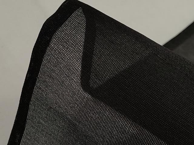 平和屋着物＊夏物　訪問着　総刺繍　紗紬　幾何学文様　黒地　さが美扱い　ロング丈　正絹　逸品　AABL1508st