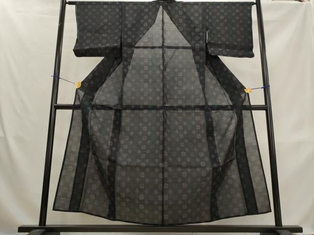 平和屋着物＊夏物　本場大島紬　夏大島　七宝文　正絹　逸品　AABL1510st