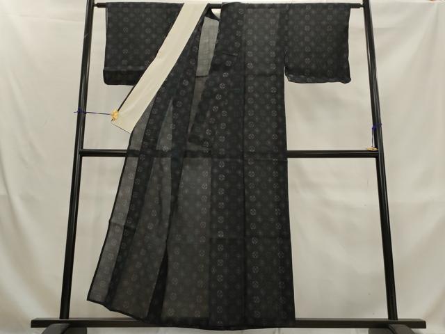 平和屋着物＊夏物　本場大島紬　夏大島　七宝文　正絹　逸品　AABL1510st