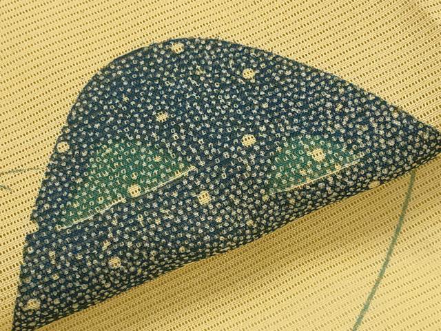 平和屋着物＊夏物　小紋　絽　遠山文　洗える着物　AABL1513st