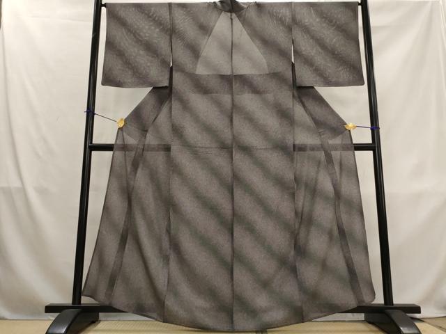 平和屋着物＊夏物　江戸小紋　絽　霞文　両面染　正絹　逸品　AABL1520st
