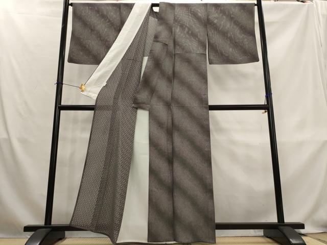 平和屋着物＊夏物　江戸小紋　絽　霞文　両面染　正絹　逸品　AABL1520st