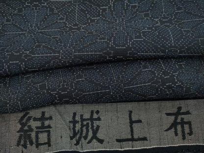 平和屋着物＊夏物　結城上布　花尽くし　100亀甲　手織　反端付き　正絹　逸品　AABL1528st