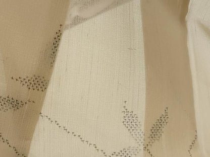 平和屋着物＊夏物　結城紬　夏結城　枝葉文　正絹　逸品　AABL1540st