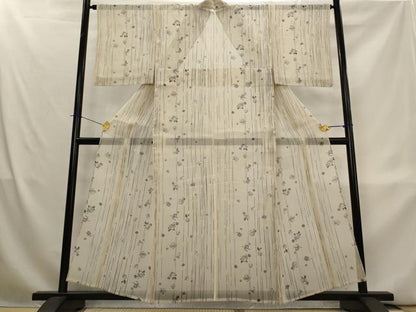 平和屋着物＊夏物　絹芭蕉　小紋　舞花間道　正絹　逸品　AABL1542st
