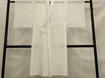 平和屋着物＊夏物　長襦袢　流水草花文紗　白色　AABL1547st