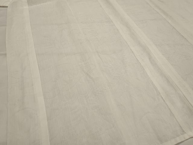平和屋着物＊夏物　長襦袢　流水草花文紗　白色　AABL1547st