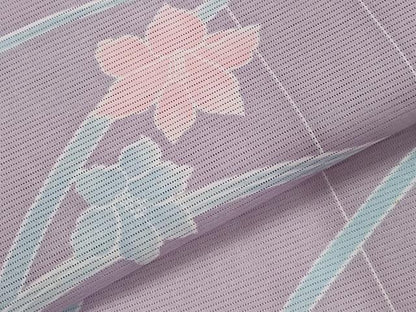 平和屋着物＊夏物　小紋　絽　芝花文　洗える着物　AABL1548st
