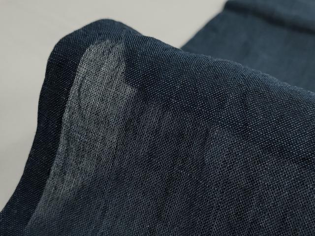 平和屋着物＊夏物　男性　本場小千谷ちぢみ　褐返色　キングサイズ　麻　逸品　AABL1550st