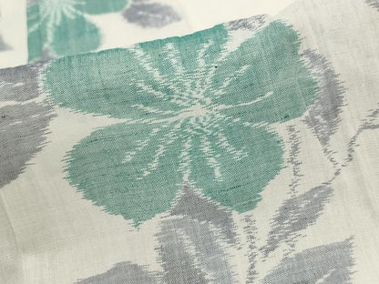平和屋着物＊夏物　本場小千谷ちぢみ　草花文　麻　逸品　未使用　AABL1555st