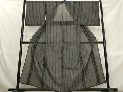 平和屋着物＊夏物　小紋　紗　間道　やまと誂製　洗える着物　AABL1556st