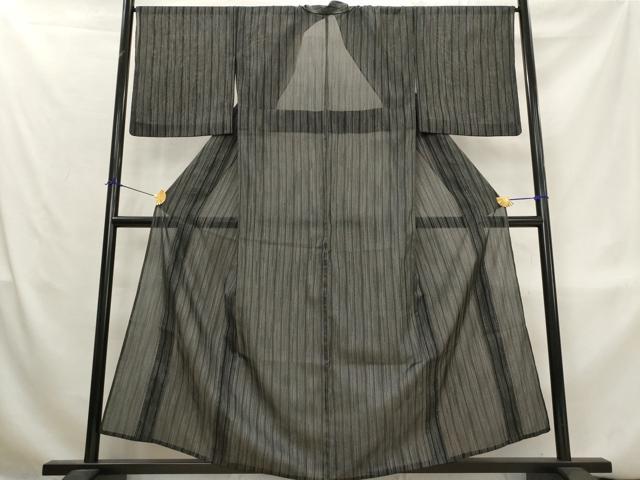 平和屋着物＊夏物　小紋　紗　間道　やまと誂製　洗える着物　AABL1556st