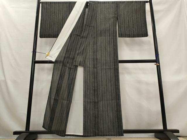 平和屋着物＊夏物　小紋　紗　間道　やまと誂製　洗える着物　AABL1556st