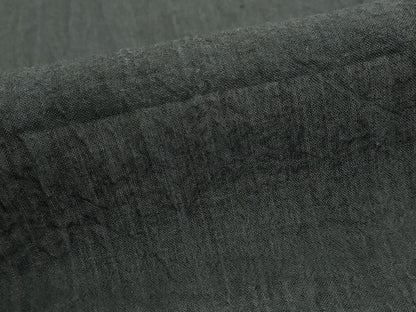 平和屋着物＊夏物　本場小千谷ちぢみ　黒色　麻　逸品　AABL1560st