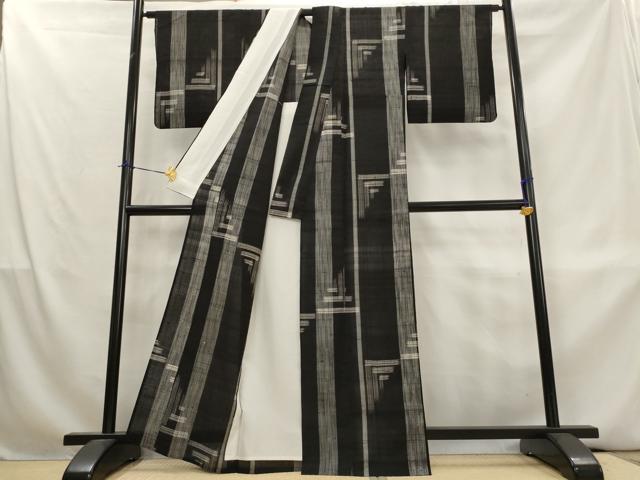 平和屋着物＊夏物　紗紬　絣間道　正絹　逸品　AABL1563st