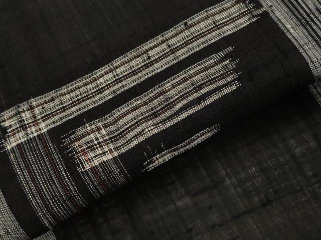 平和屋着物＊夏物　紗紬　絣間道　正絹　逸品　AABL1563st