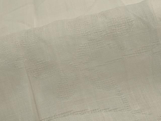 平和屋着物＊夏物　長襦袢　芝花文紗　白色　麻　逸品　AABL1569st