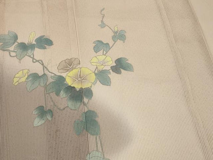 平和屋着物＊夏物　訪問着　縦絽　朝顔　暈し染め　正絹　逸品　AABL1570st