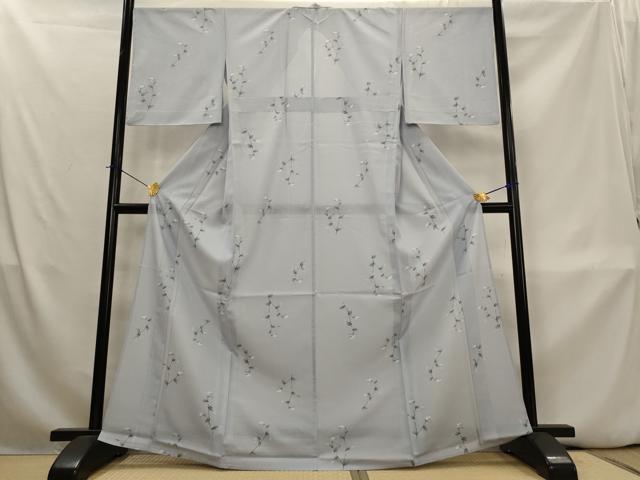 平和屋着物＊夏物　小紋　絽　枝花文　洗える着物　AABL1572st