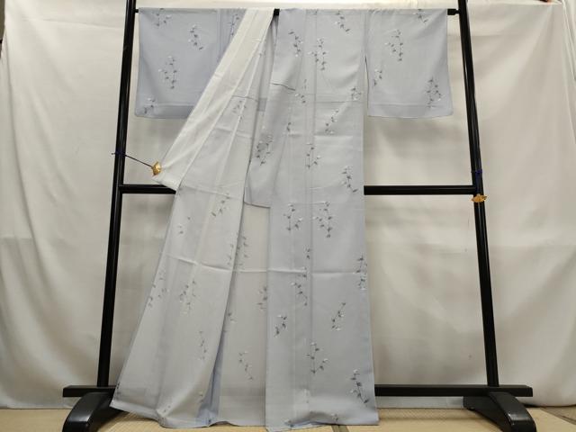 平和屋着物＊夏物　小紋　絽　枝花文　洗える着物　AABL1572st