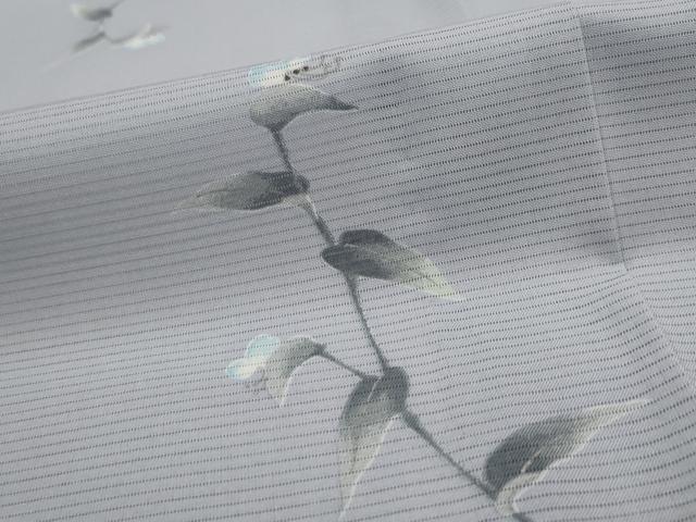 平和屋着物＊夏物　小紋　絽　枝花文　洗える着物　AABL1572st