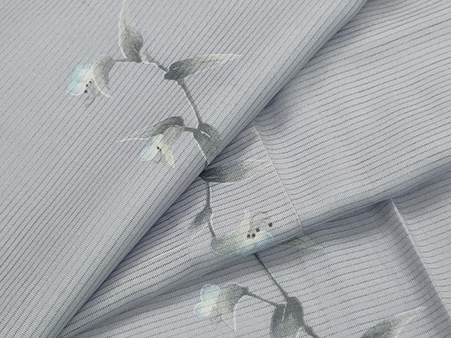 平和屋着物＊夏物　小紋　絽　枝花文　洗える着物　AABL1572st