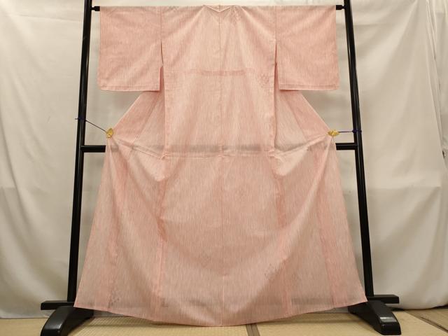 平和屋着物＊夏物　小紋　幾何学紋紗　正絹　逸品　AABL1573st