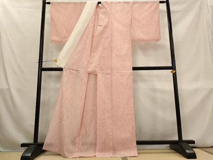 平和屋着物＊夏物　小紋　幾何学紋紗　正絹　逸品　AABL1573st