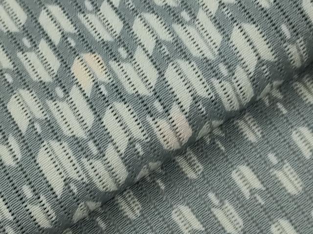 平和屋着物＊夏物　小紋　縦絽　矢羽文様　正絹　逸品　AABL1581st