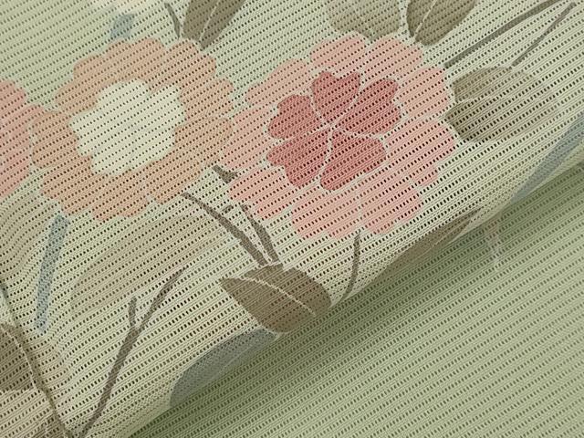 平和屋着物＊夏物　訪問着　絽　友禅　草花文　暈し染め　正絹　逸品　AABL1582st