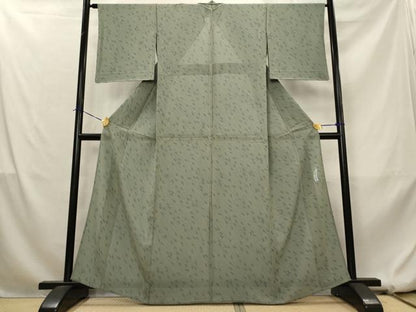 平和屋着物＊夏物　世界的人形師　辻村寿三郎　ジュサブロー　小紋　絽　矢羽文様　正絹　逸品　AABL1583st