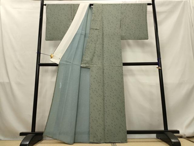 平和屋着物＊夏物　世界的人形師　辻村寿三郎　ジュサブロー　小紋　絽　矢羽文様　正絹　逸品　AABL1583st