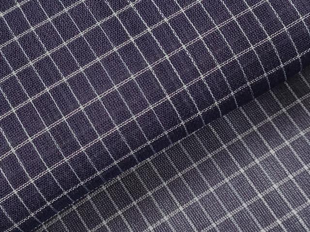 平和屋着物＊夏物　紗紬　格子　正絹　逸品　未使用　AABL1585st