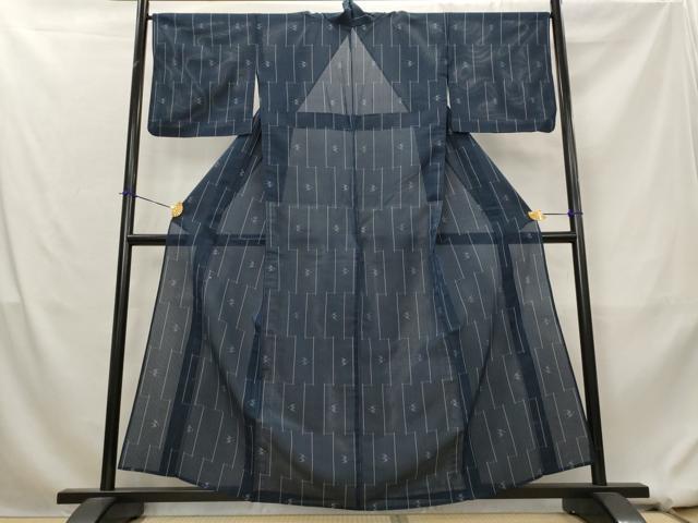 平和屋着物＊夏物　絽芭蕉　琉球絣文様　正絹　逸品　AABL1586st
