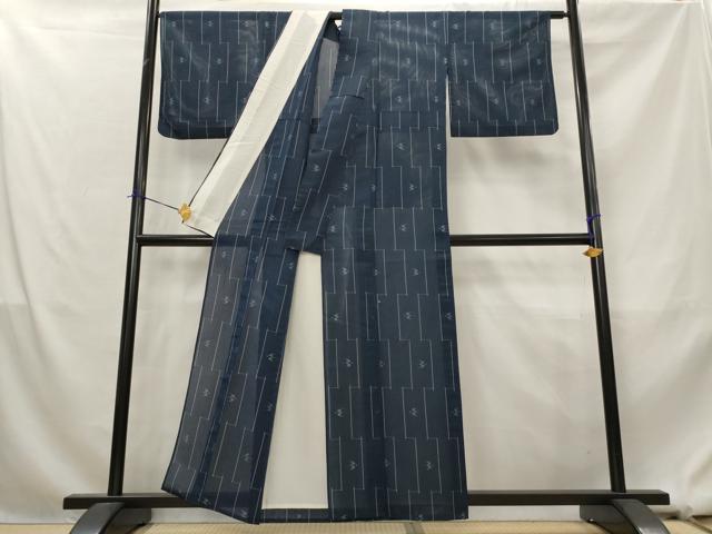 平和屋着物＊夏物　絽芭蕉　琉球絣文様　正絹　逸品　AABL1586st