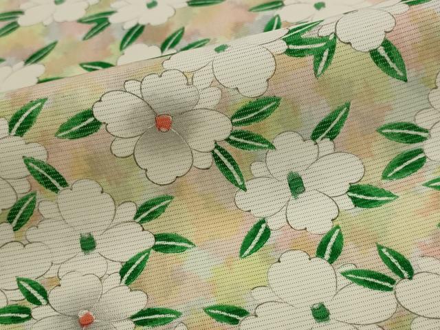 平和屋着物＊夏物　小紋　絽　花尽くし　正絹　逸品　未使用　AABL1592st