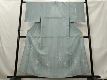 平和屋着物＊夏物　訪問着　絽縮緬　草花文　正絹　逸品　AABL1595st