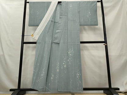 平和屋着物＊夏物　訪問着　絽縮緬　草花文　正絹　逸品　AABL1595st