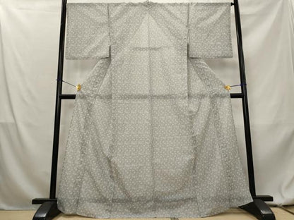 平和屋着物＊夏物　小紋　絽　花尽くし　洗える着物　AABL1604st