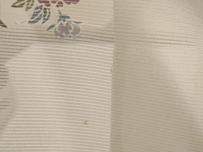平和屋着物＊夏物　小紋　絽　花鳥文　洗える着物　AABL1605st