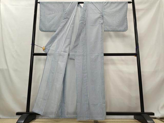 平和屋着物＊夏物　小紋　絽　縞　洗える着物　AABL1609st