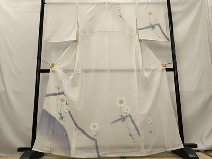 平和屋着物＊夏物　訪問着　絽　草花文　暈し染め　正絹　逸品　AABL1610st