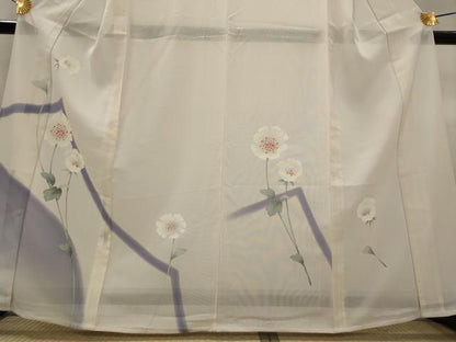 平和屋着物＊夏物　訪問着　絽　草花文　暈し染め　正絹　逸品　AABL1610st