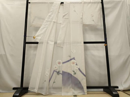 平和屋着物＊夏物　訪問着　絽　草花文　暈し染め　正絹　逸品　AABL1610st