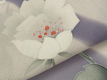 平和屋着物＊夏物　訪問着　絽　草花文　暈し染め　正絹　逸品　AABL1610st