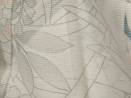 平和屋着物＊夏物　小紋　絽　草花文　洗える着物　AABL1612st